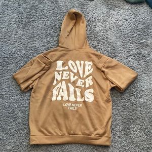 Hoodie with vinyl lettering